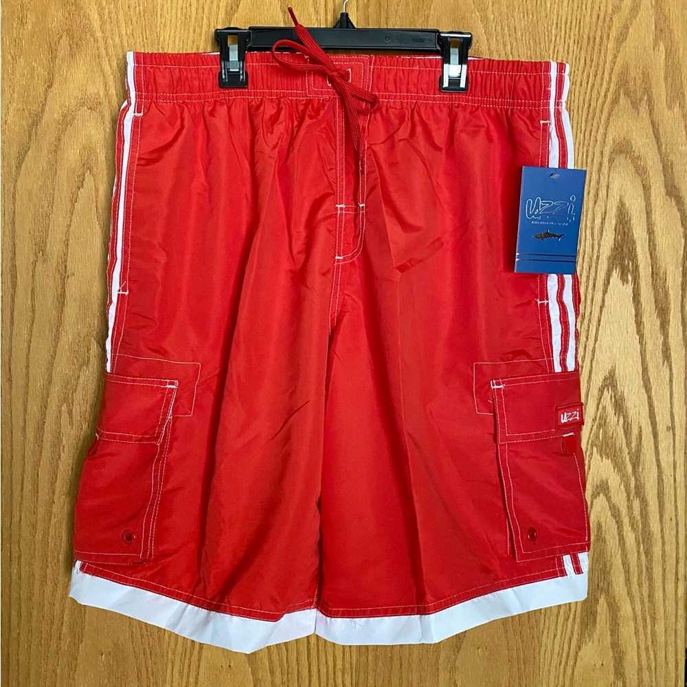 Men’s Cargo Swim Trunks Board Shorts - Picture 2 of 10